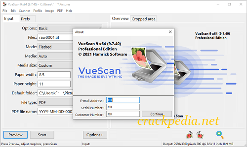 VueScan Pro 9.8.21 Crack + Serial Key [Keygen] 100% {Latest Version}
