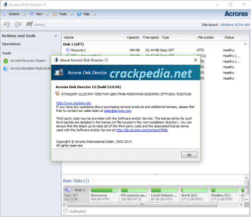 Acronis Disk Director 13.5 Crack + 2023 License Key Free Download